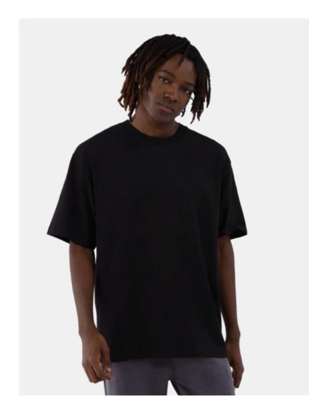 No Boundaries All Gender Oversized Black Cotton Tee